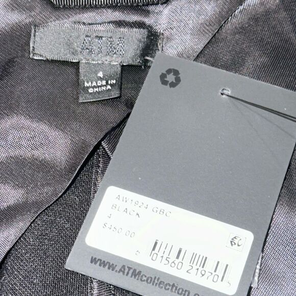 NWT ATM Black Relaxed Blazer Size 4 - Picture 6 of 14